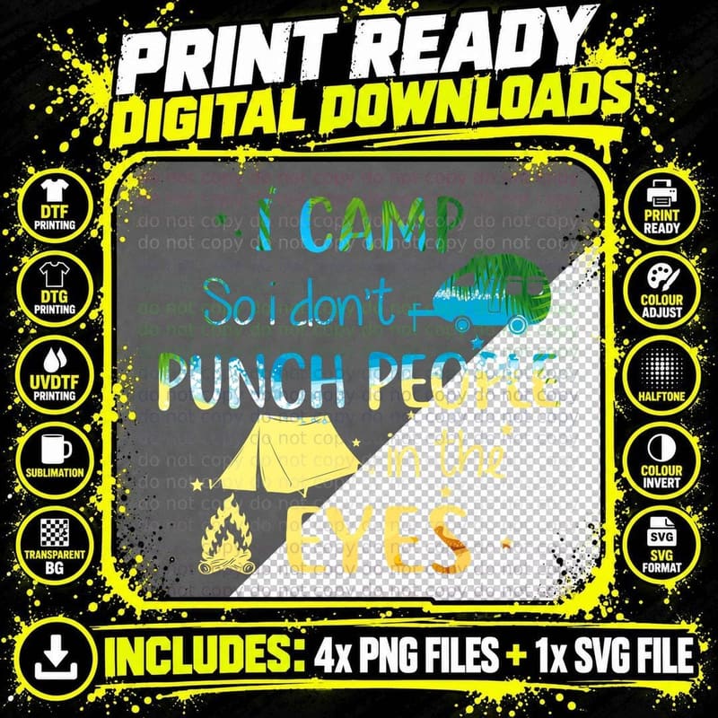 I Camp Shirt, Campfire Nights, Adventure Awaits Png SVG Digital Bundle