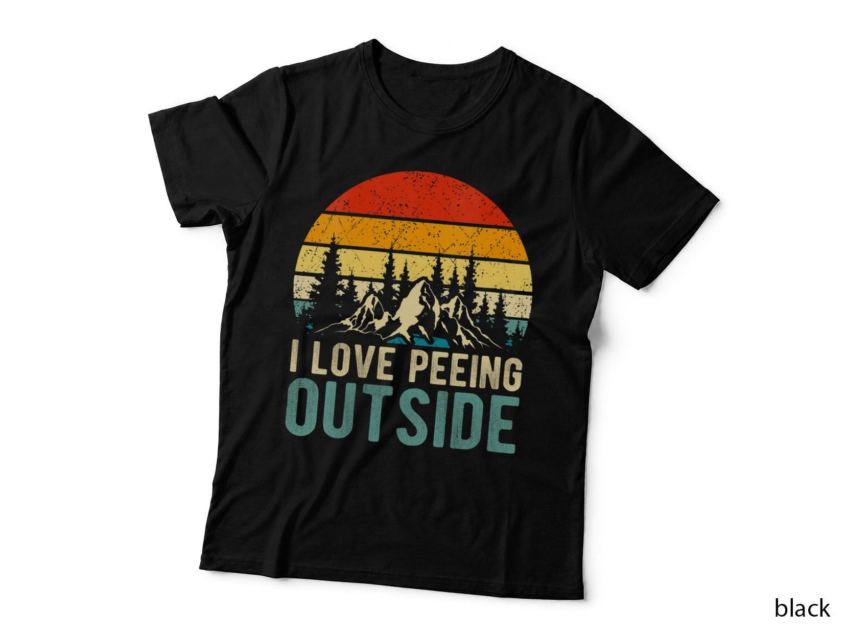 I Love Peeing Outside Outdoor Retro Camping Hiking Vintage T-Shirt