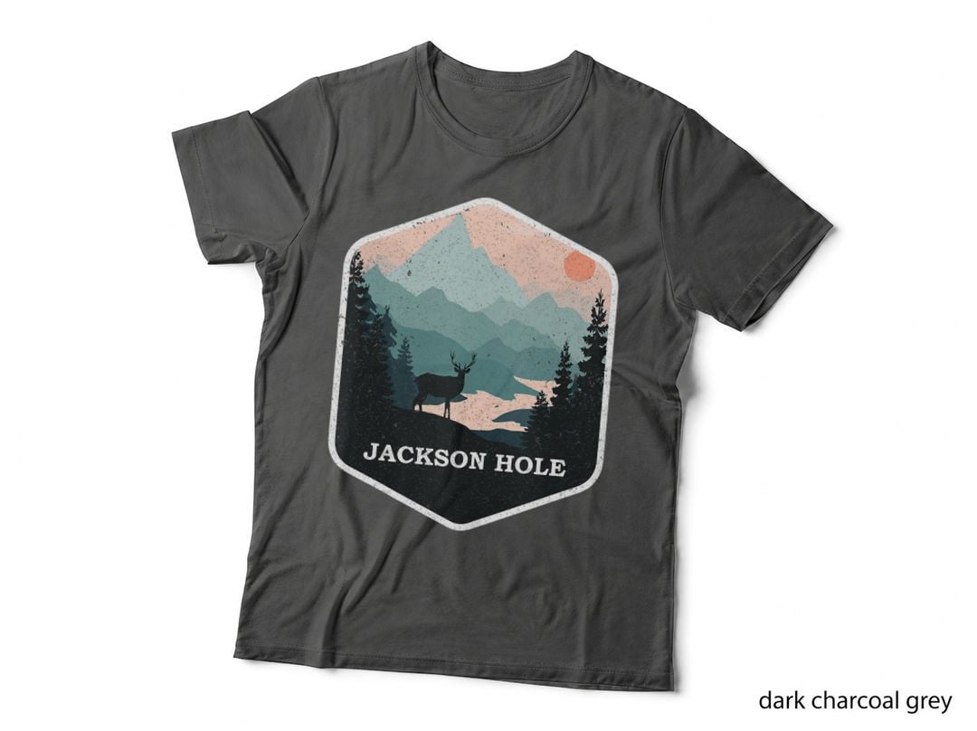 Jackson Hole Wyoming WY Vintage Mountains Hiking Souvenir, Mountain T-Shirt