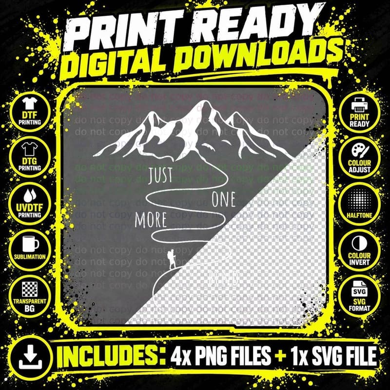 Just One More Bend - Funny Hiking Lover Outdoor T-Shirt Png SVG Digital Bundle