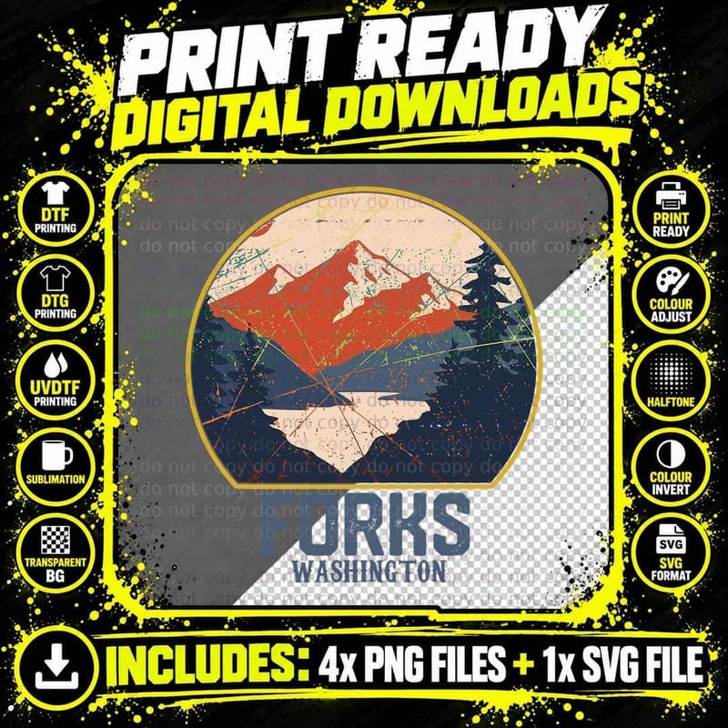 Ks Washington Wa Mountains Hike Hiking Souvenir T-Shirt Png SVG Digital Bundle