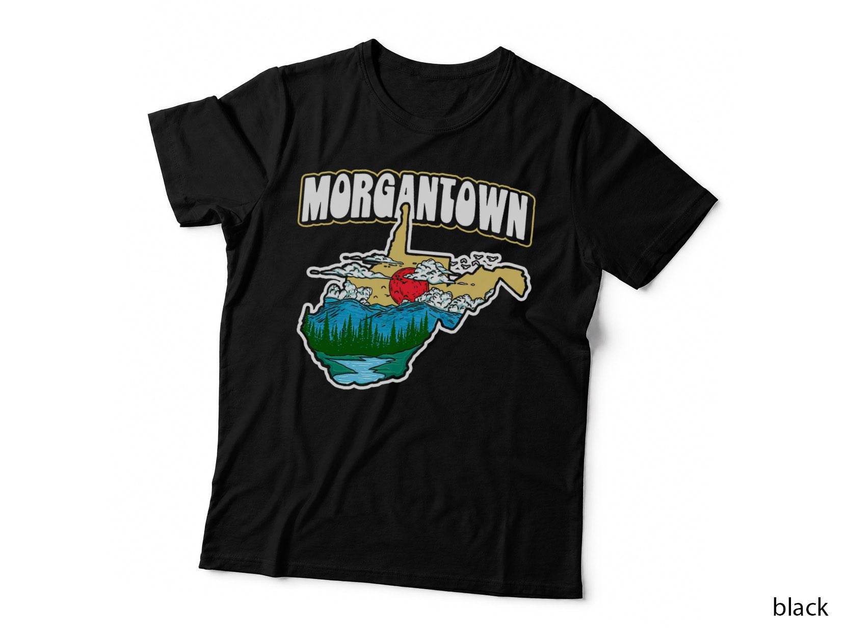 Morgantown West Virginia Pride Outdoors & Mountains Hiking T-Shirt