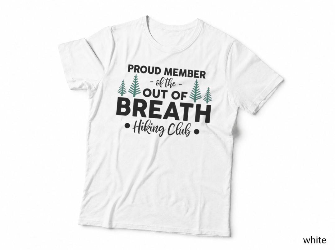 Mountain Hiker Proud Member of Out of Breath Hiking Club T-Shirt