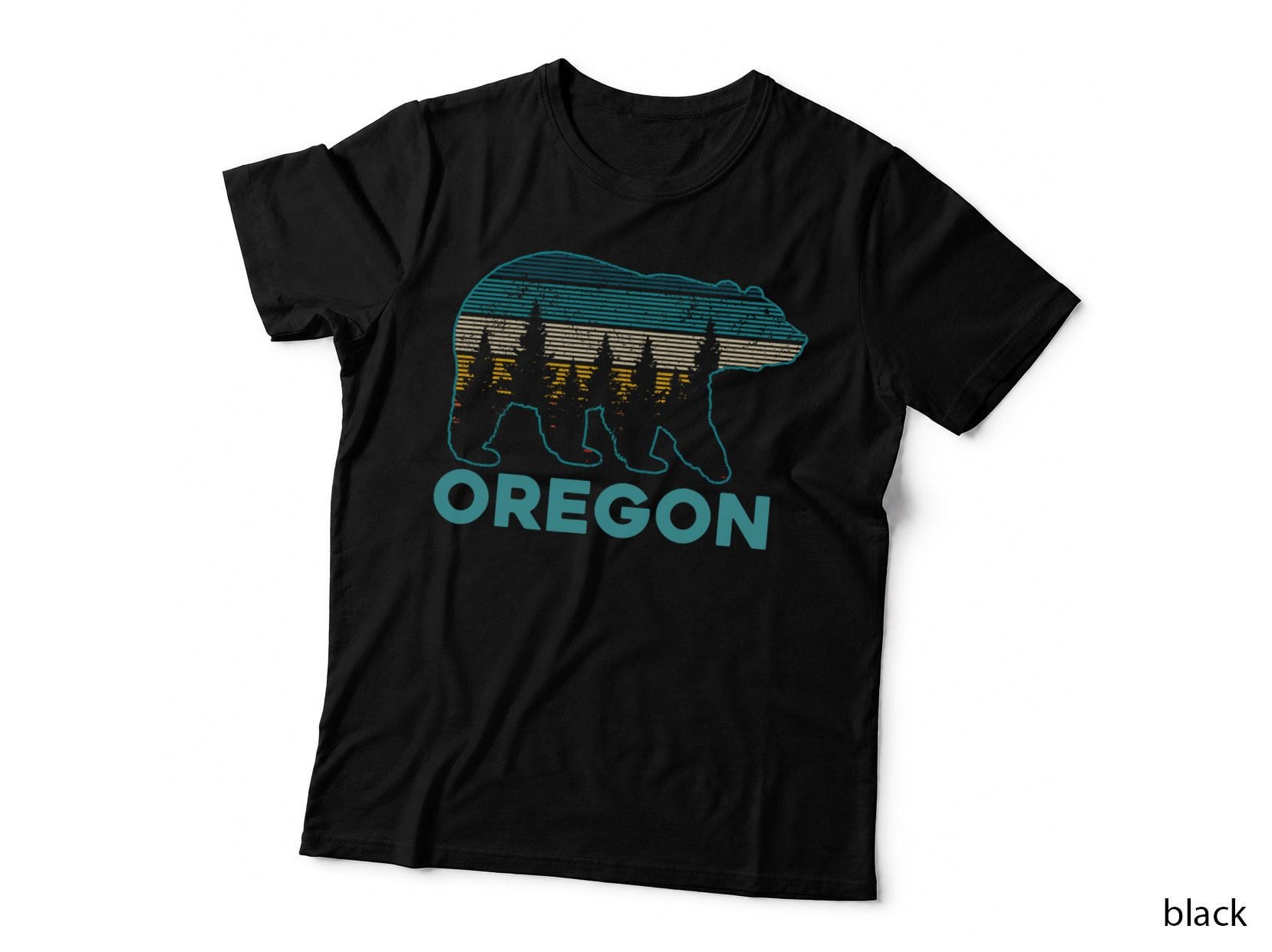Oregon Vintage Grizzly Bear Nature Hiking Souvenir Gift T-Shirt