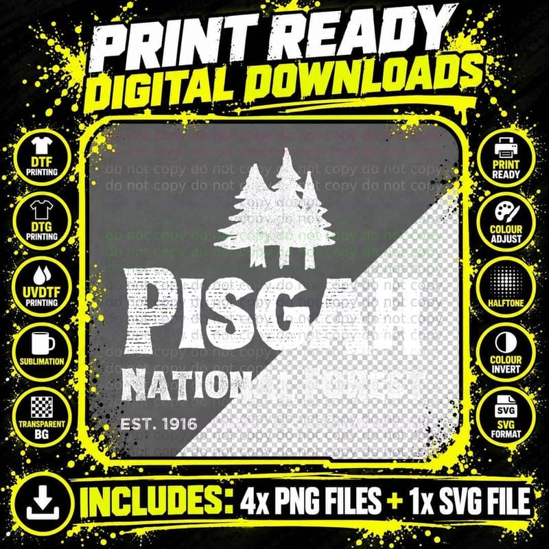 Pisgah National Forest - Hiking, Camping T-Shirt Png SVG Digital Bundle