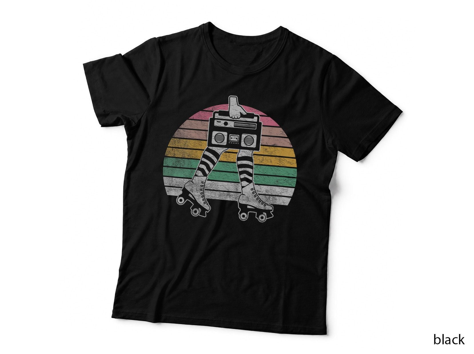 Retro Roller Skate Funny 80's Disco Skating Girl Gift, Humor, Throwback T-Shirt
