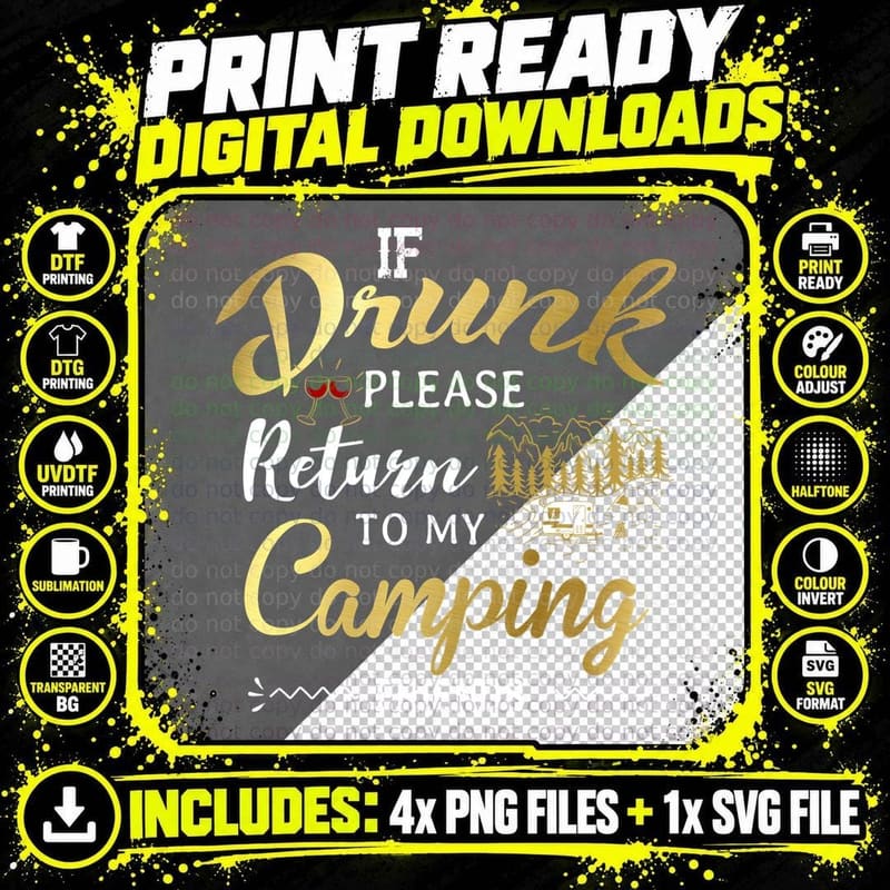 Return to My Camping Friends Shirt, Trail Life Png SVG Digital Bundle