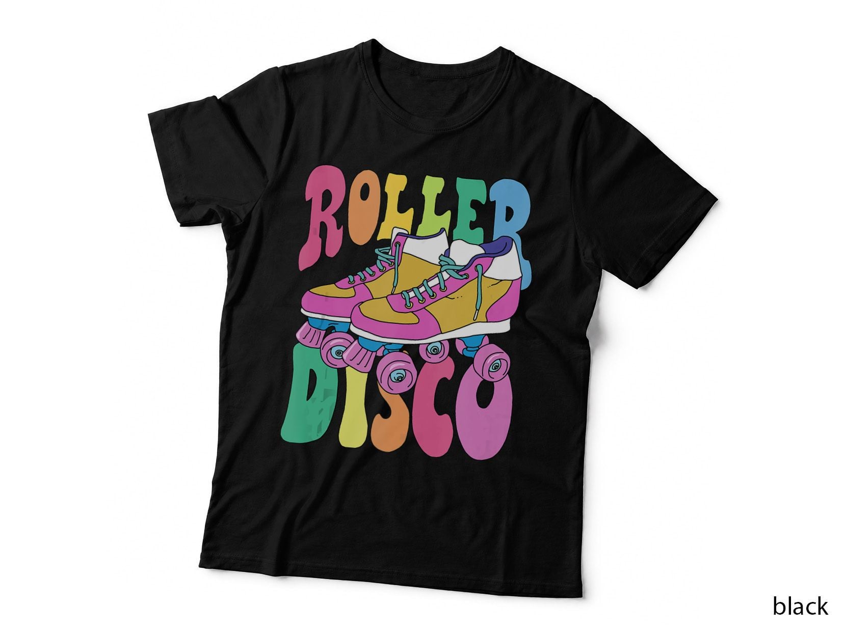 Roller Skate Shirt Retro 70s Derby Skater Girl Disco, Gift T-Shirt