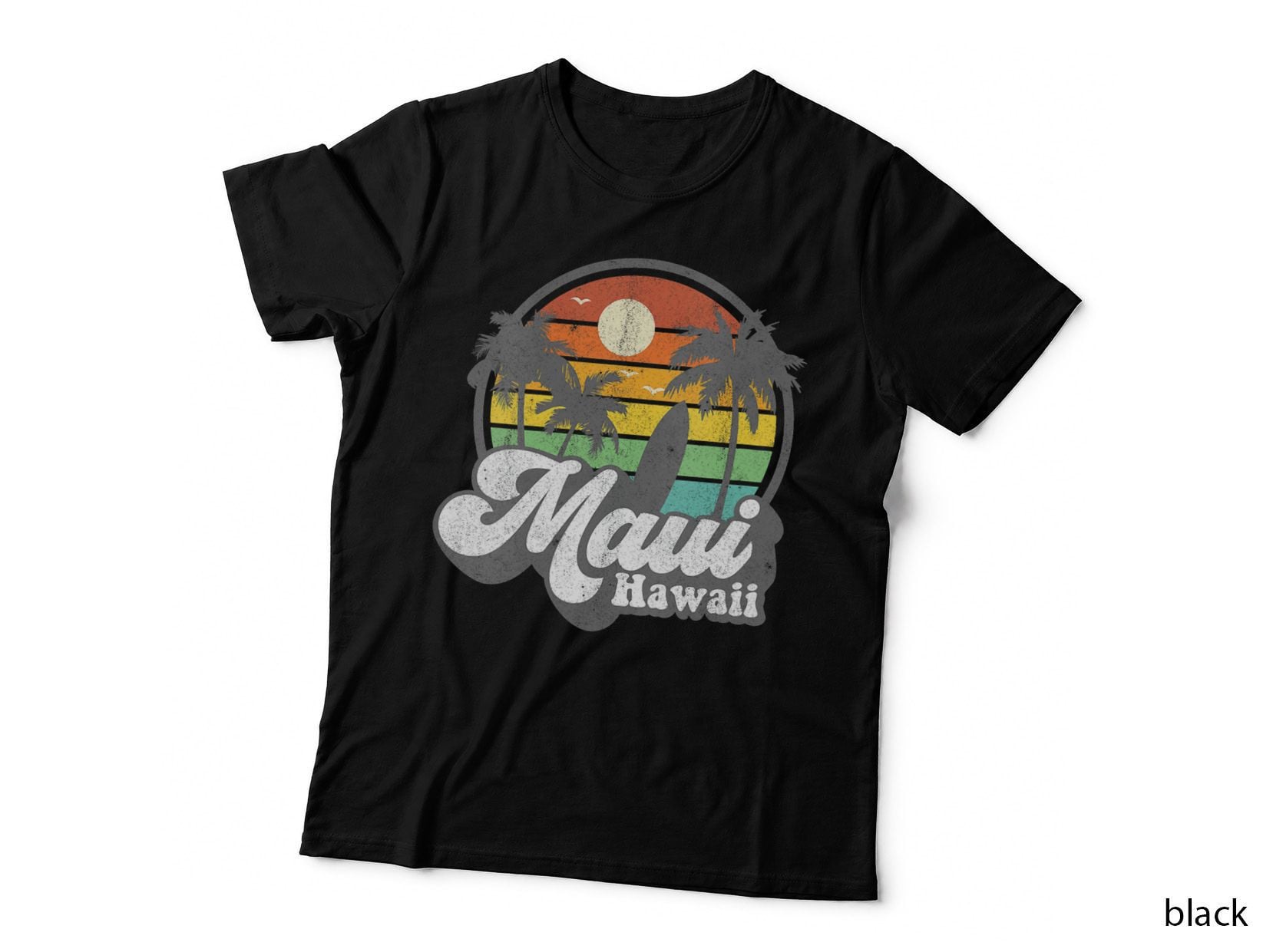 Vintage Maui Hawaii Hawaiian Beach Surfing 70's Surf Gift T-Shirt