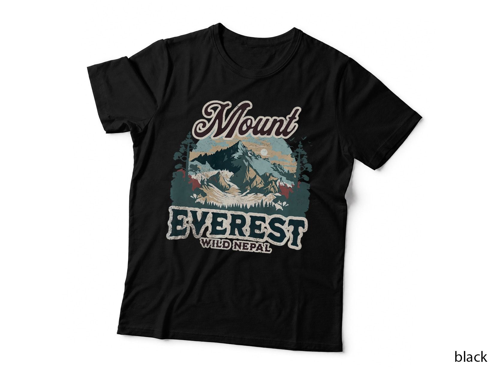 Vintage Mount Everest Base Camp Wild West Nepal Hiking, Camping T-Shirt