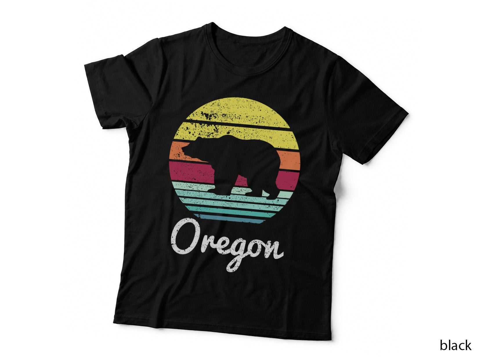 Vintage Retro OR, Oregon Wildlife Bear Adventure T-Shirt