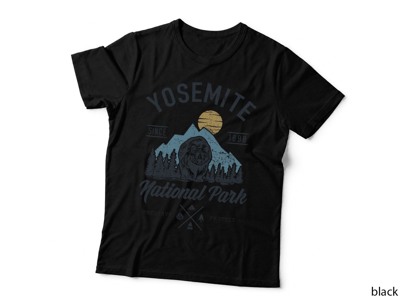 Vintage Retro Yosemite National Park Hiking T T-Shirt