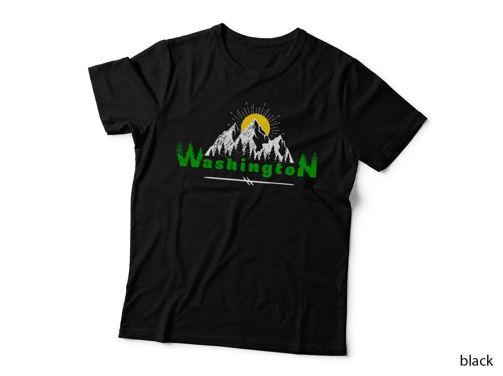 Washington Evergreen State Tshirt for Outdoor Camping Hiking T-Shirt