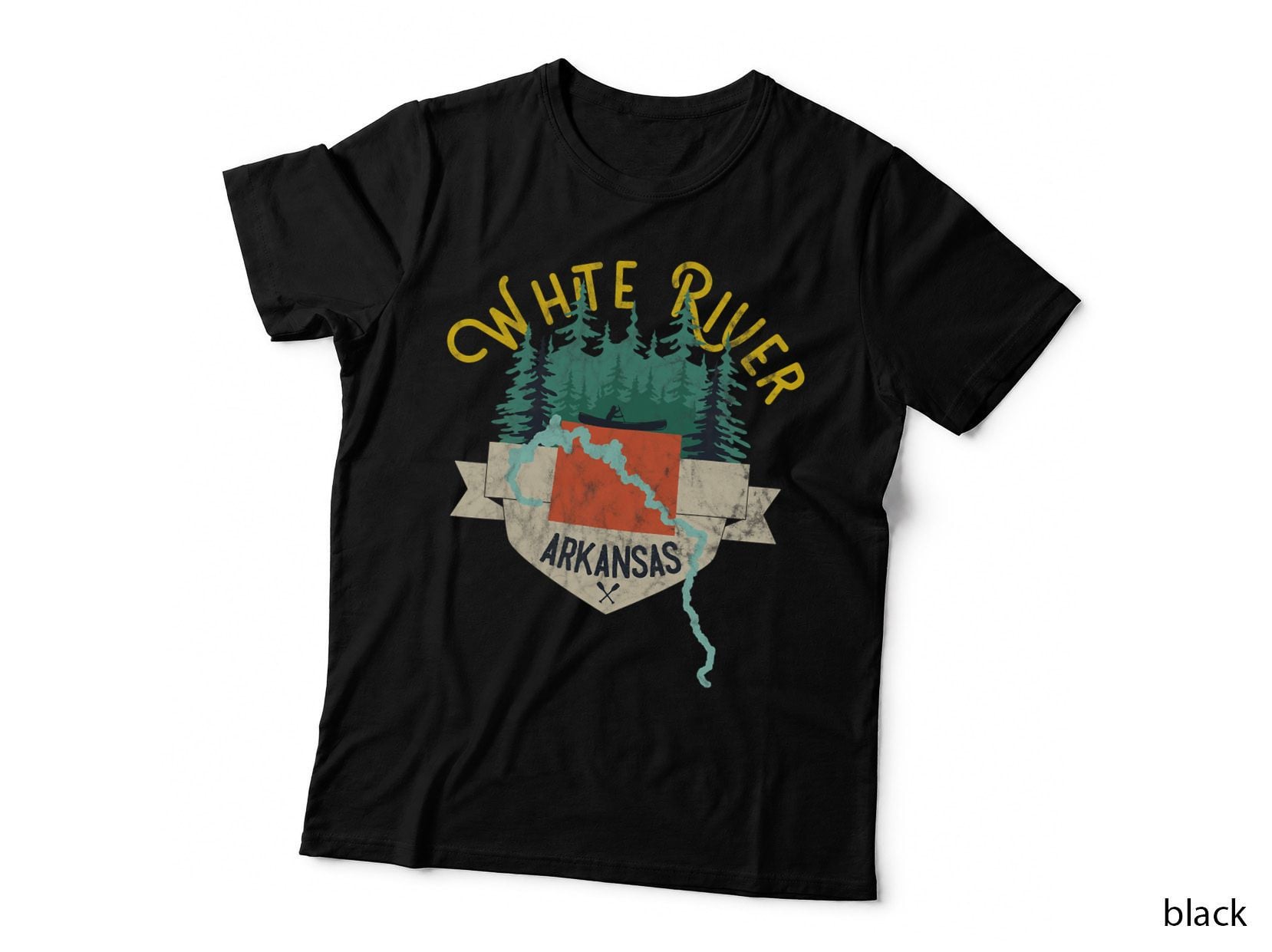 White River Arkansas National Park River Floating Kayak T-Shirt