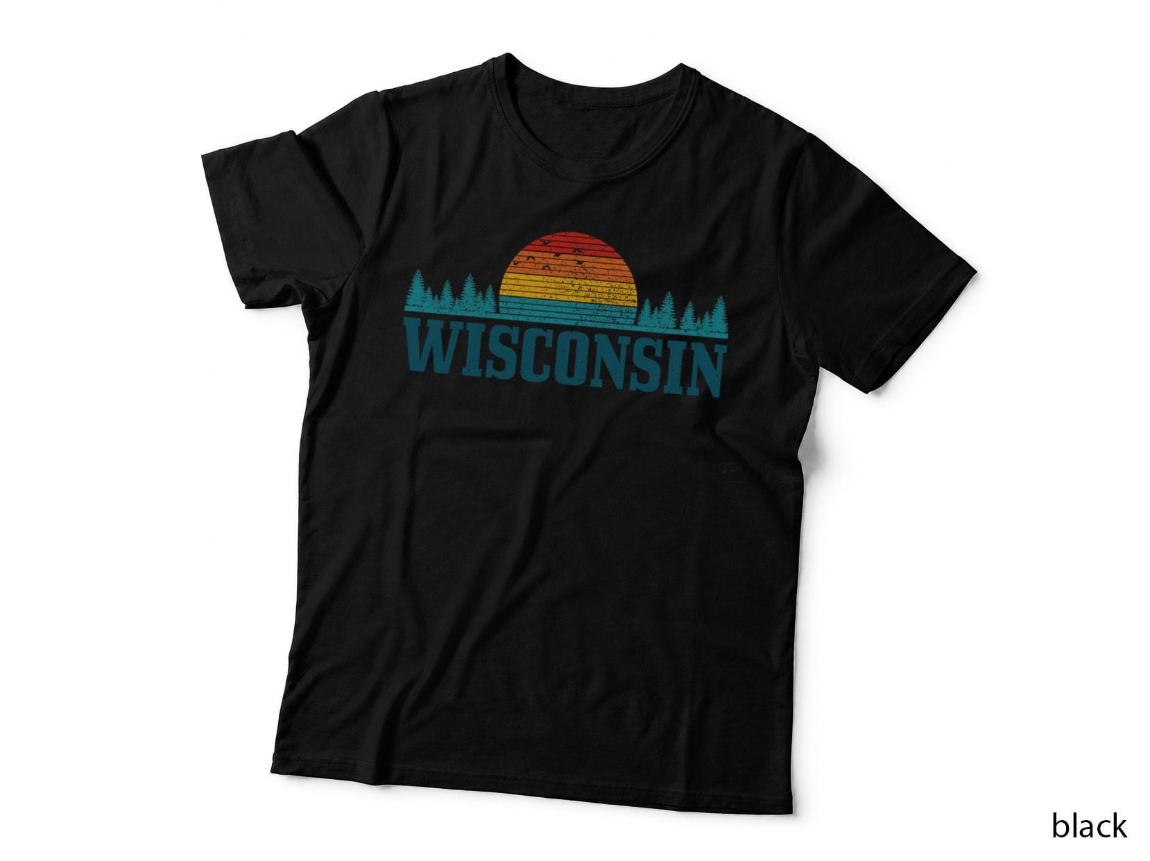 Wisconsin Vintage Pride Nature Outdoor Hiking Camping T-Shirt