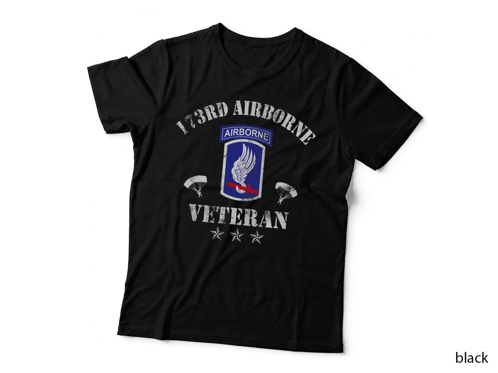 173rd Airborne Brigade U.s Flag Veteran Airborne Paratrooper T-Shirt