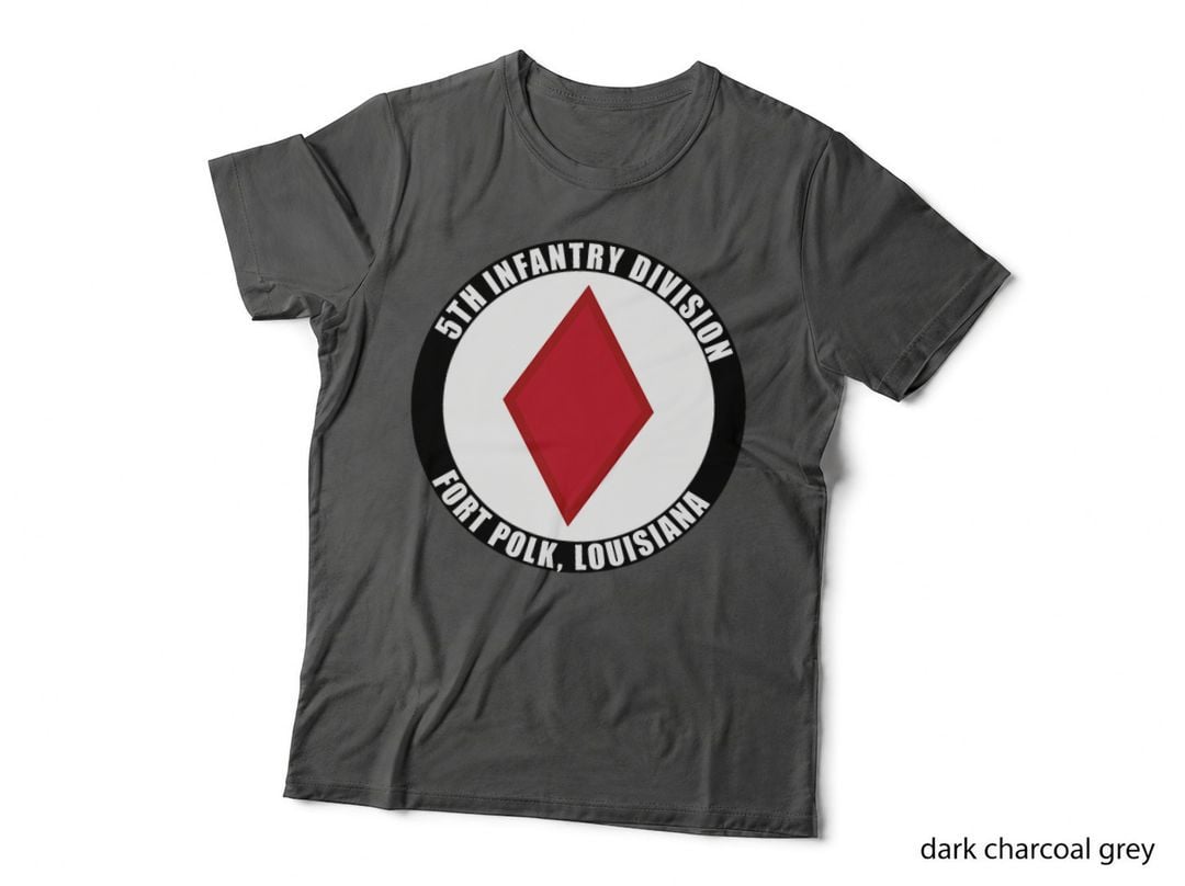 5th Infantry Division Fort Polk Louisiana Emblem Veteran T-Shirt