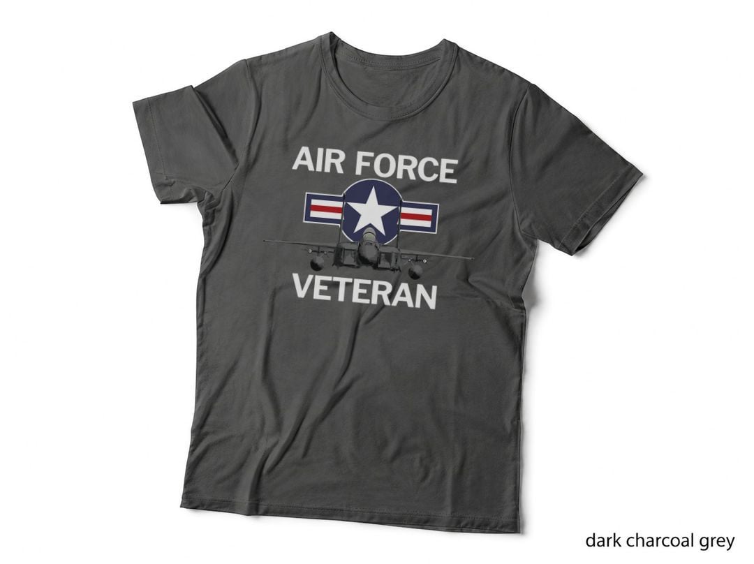 Air Force Veteran F-15 Jet Roundel T-Shirt, Military Retro Insignia, Pilot
