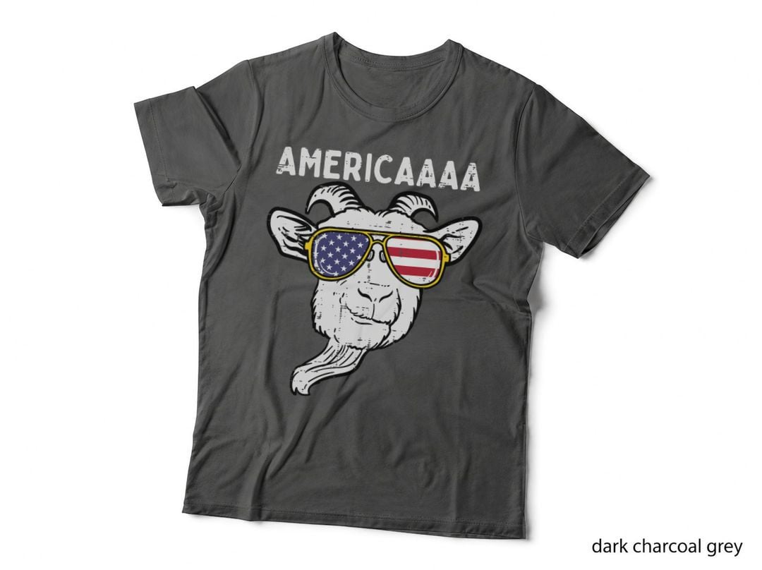 Americaaa Goat Sunglasses Funny Fourth July 4th Patriot T-Shirt