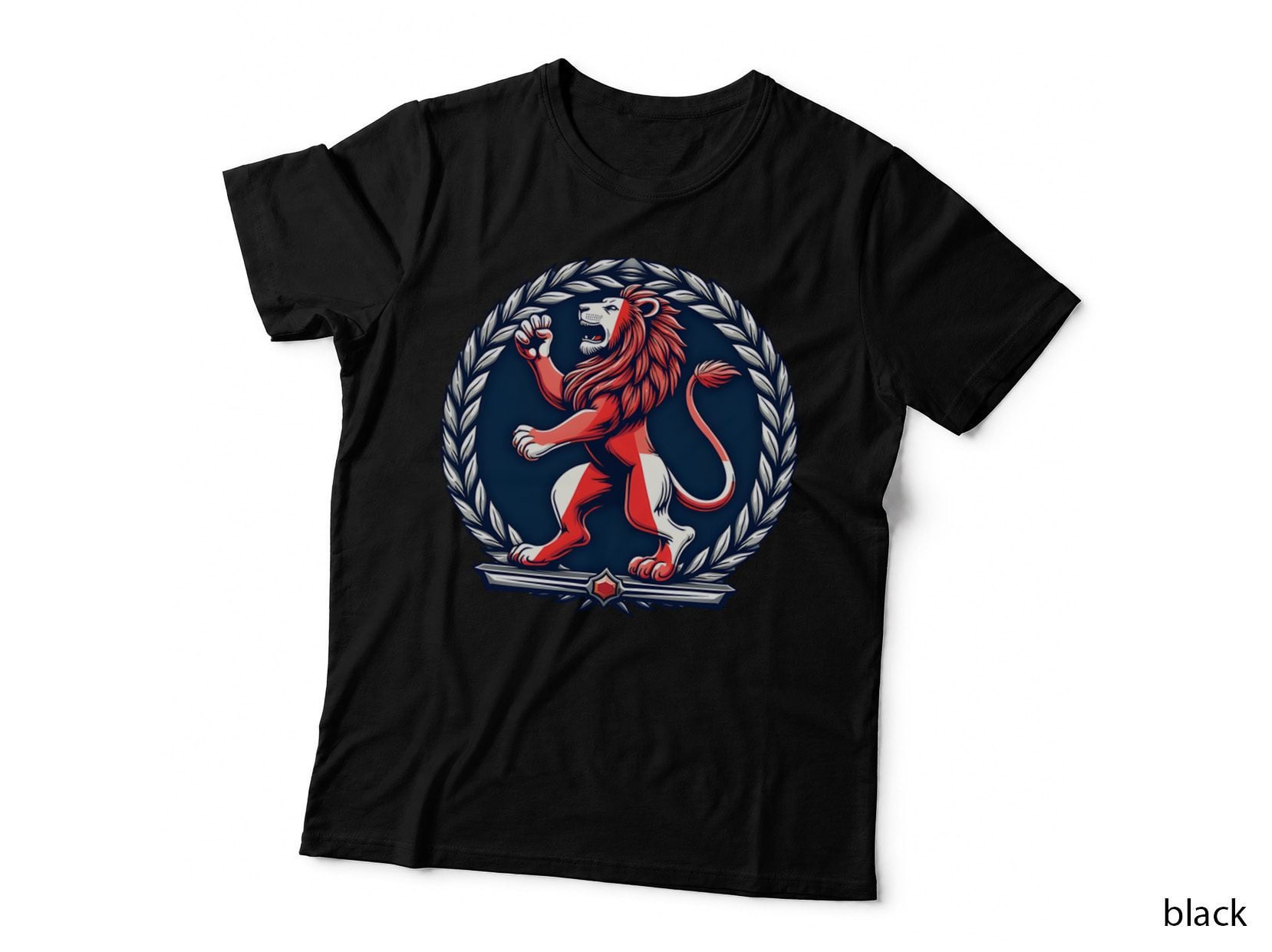 British Union Jack Lion Graphic, Regal Crest Patriot UK Flag 3 T-Shirt