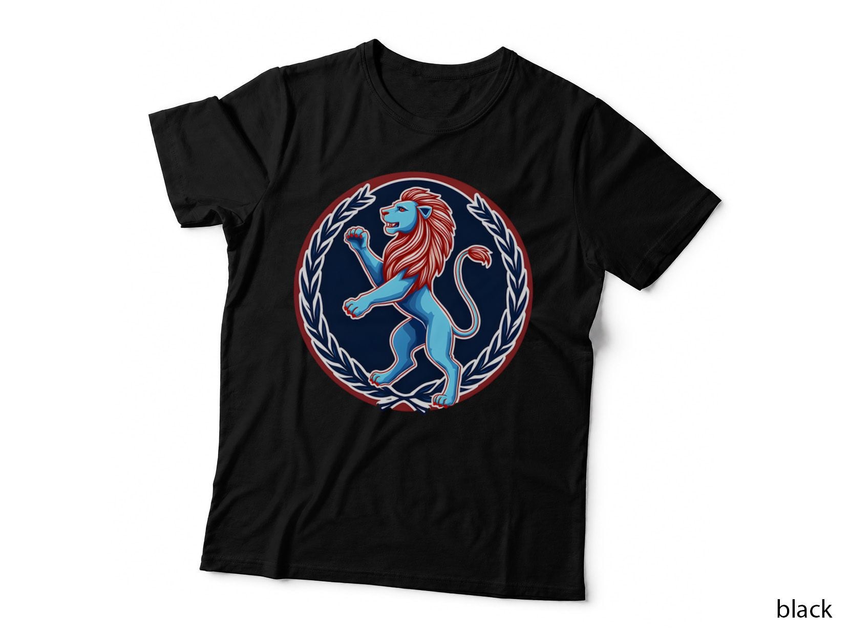 British Union Jack Lion Graphic, Regal Crest Patriot UK Flag 4 T-Shirt