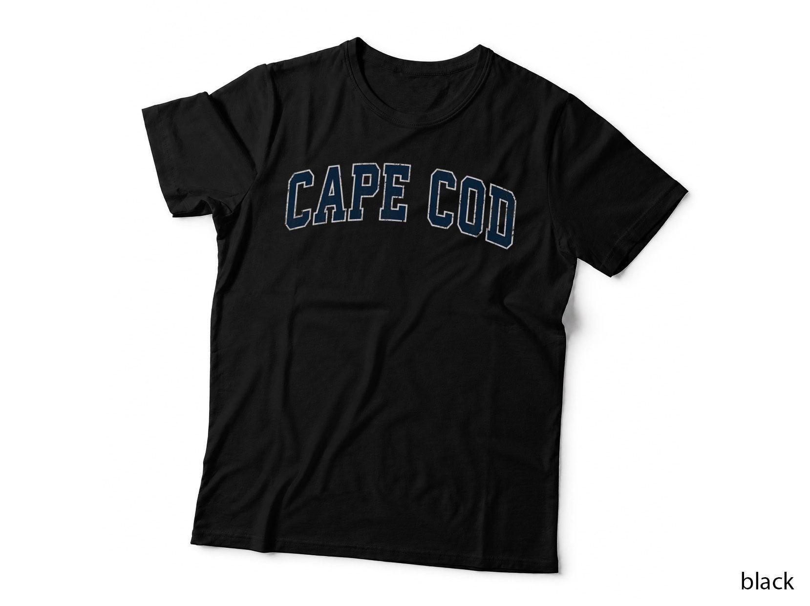Cape Cod Massachusetts MA Vintage Sports Design Navy Design T-Shirt