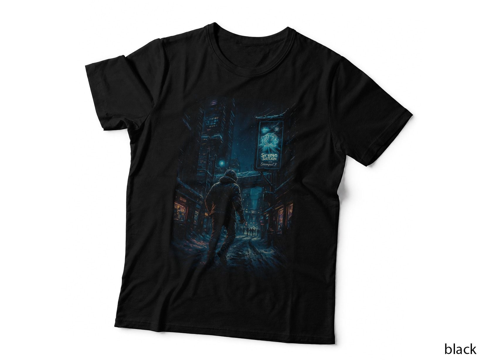 Cyber Soldier Cyberpunk T-Shirt, Halftone Neon Lion Street Graphic Tee