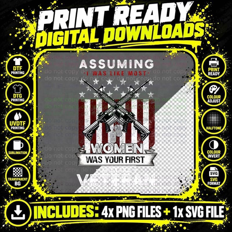 First Mistake Veteran T-Shirt, Patriotic Png SVG Digital Bundle