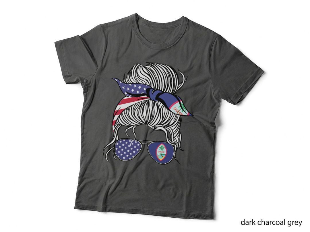 Guamanian American Patriot Grown Proud Women Girl Flag T-Shirt