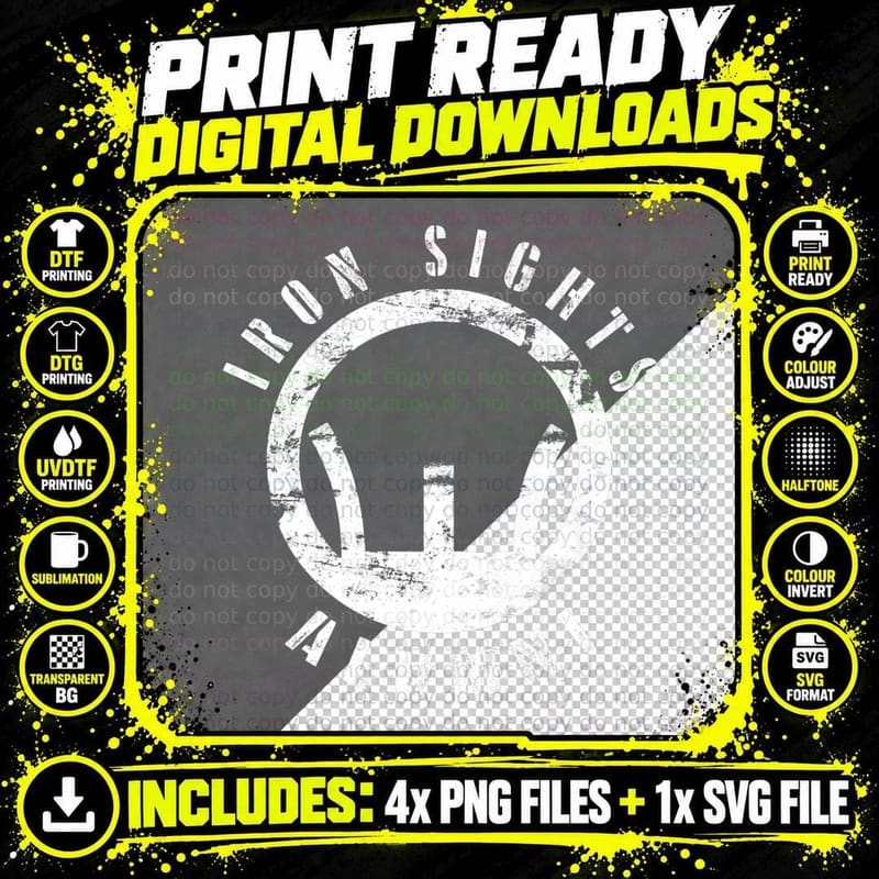 Iron Sights Alumni Boot Camp Shooting Marksmanship Png SVG Digital Bundle
