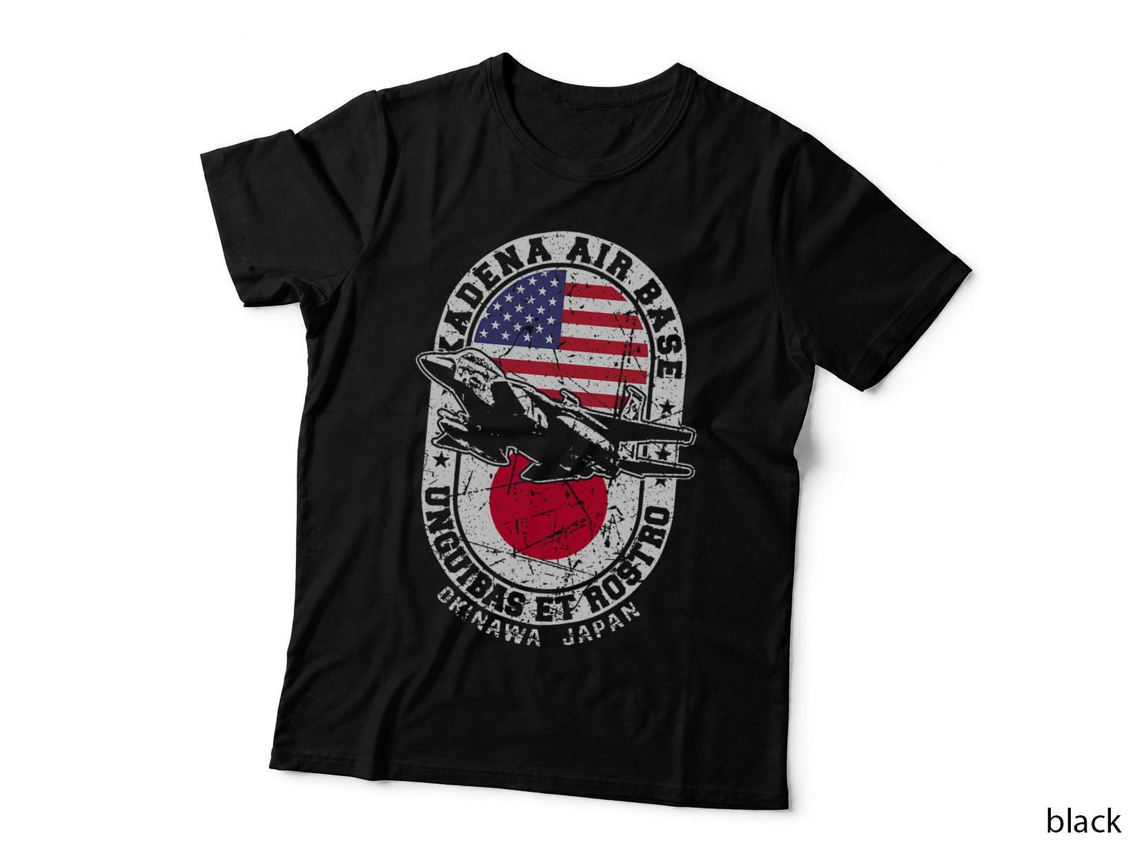 Kadena Air Base USAF Okinawa Japan T-Shirt, Patriotic Military Print