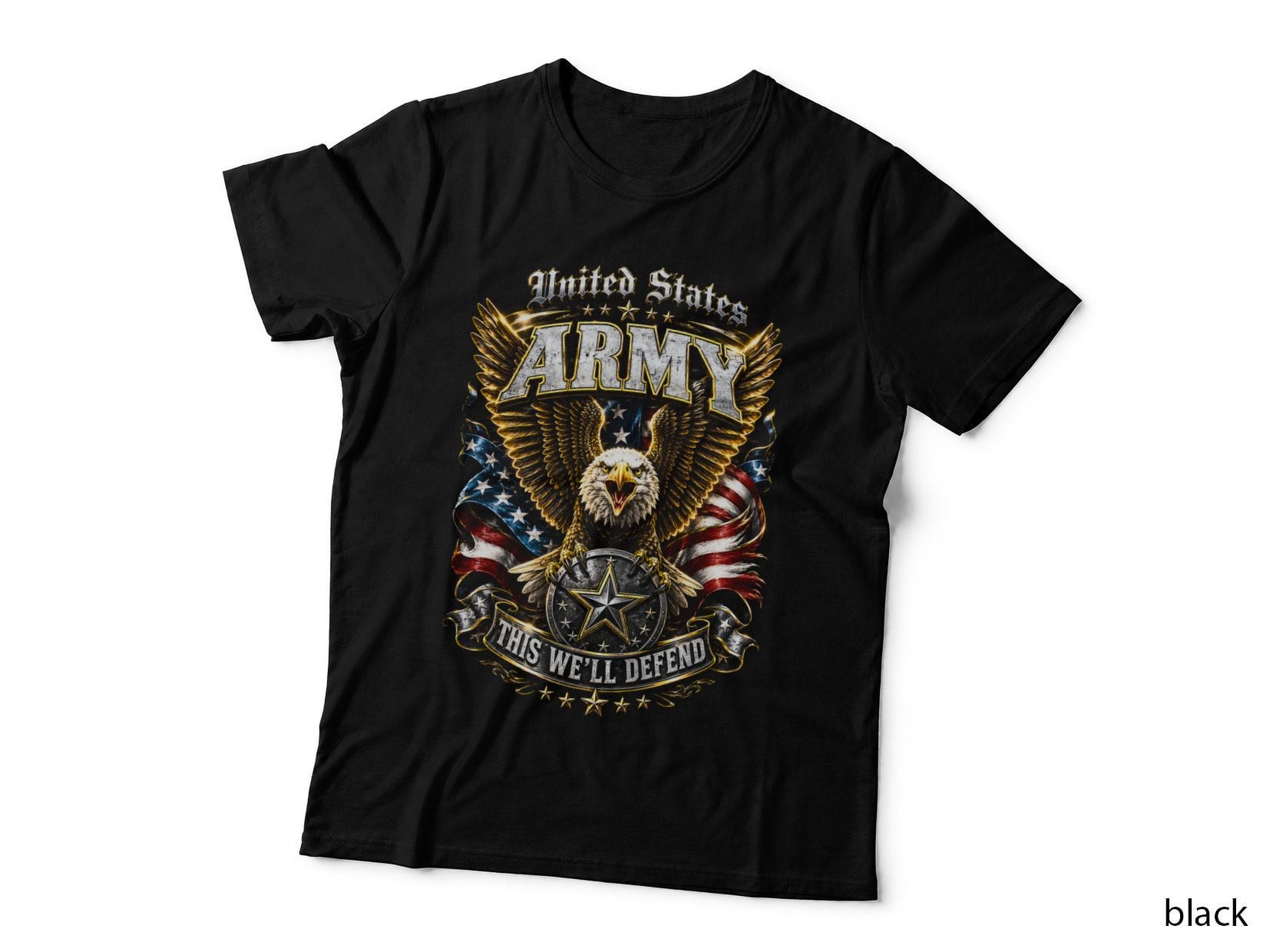 Military Patriotic Halftone T-Shirt, Armed Forces Eagle Tee, Patriotic Shirt