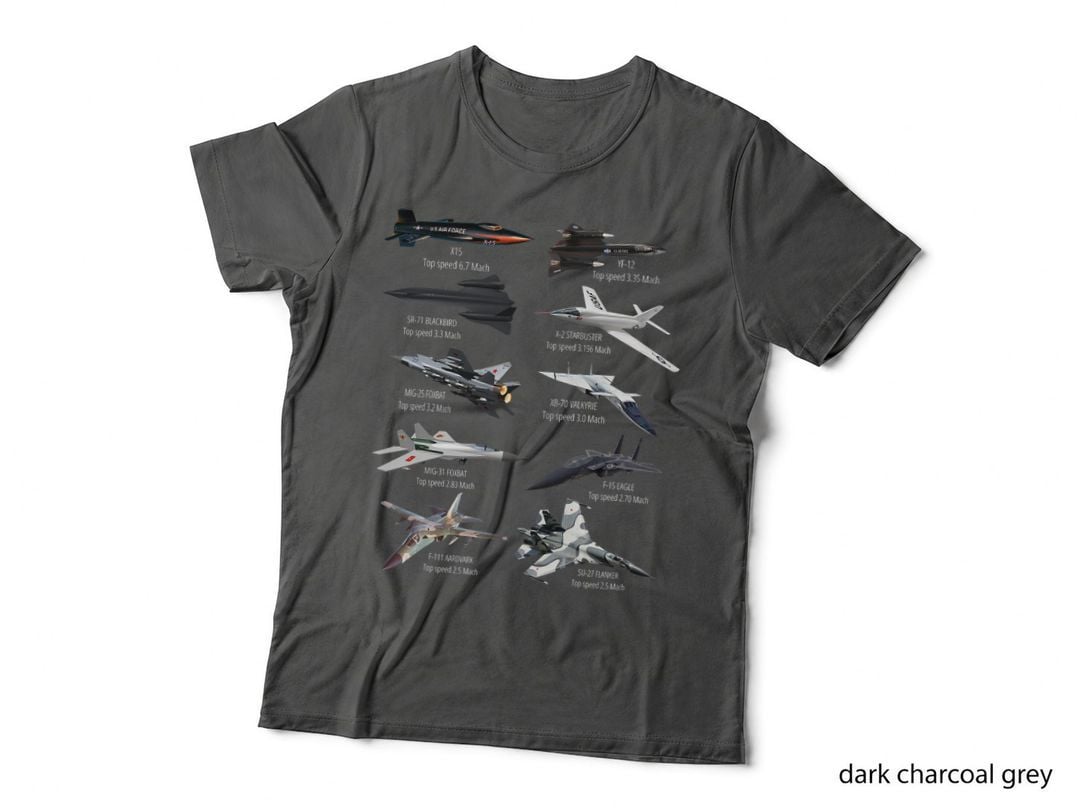 Military's Fastest Jet Fighters Aircraft Plane of the World T-Shirt