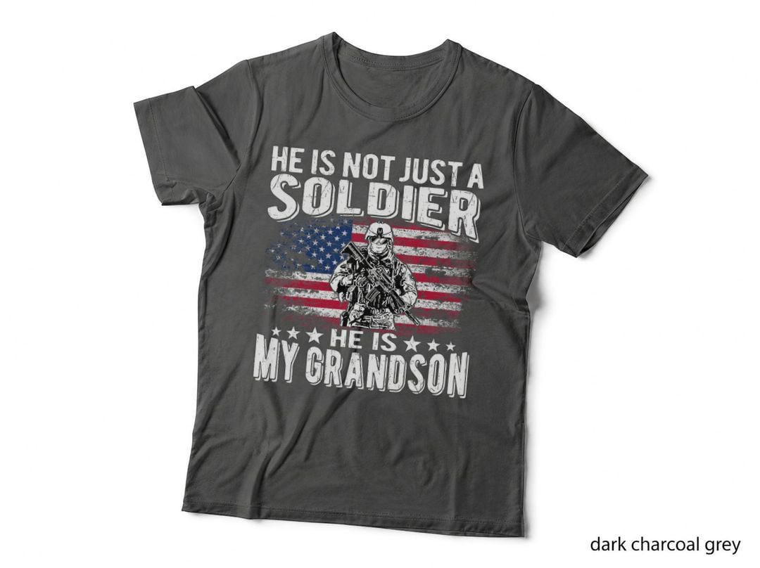 My Grandson Is a Soldier - Patriotic Proud Army Grandparent T-Shirt