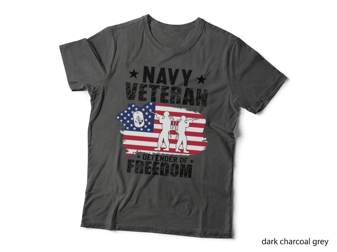 Navy Veteran Defender of Freedom Patriotic T-Shirt