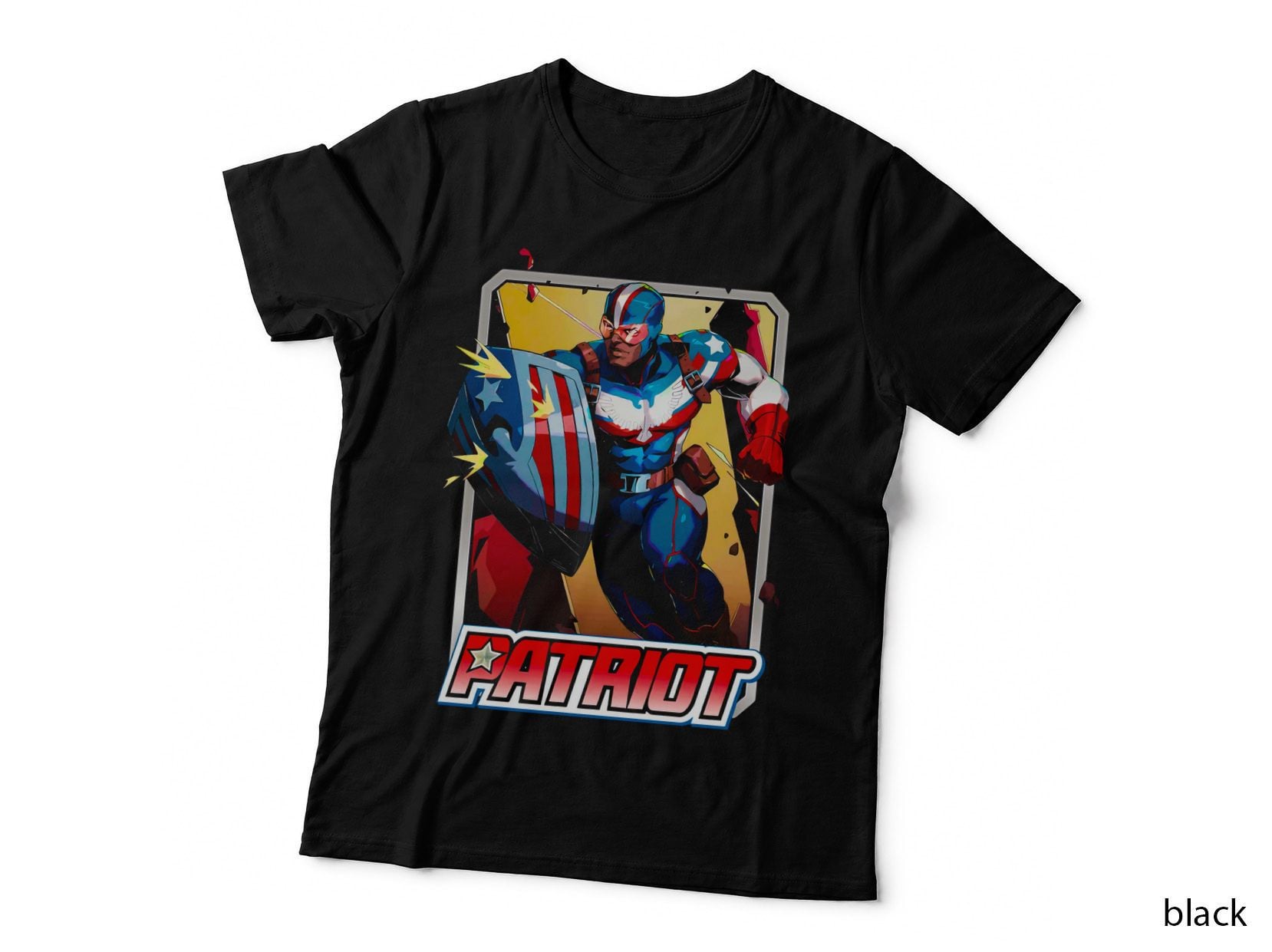 Patriot Yellow Red Star Action Patriotic T-Shirt