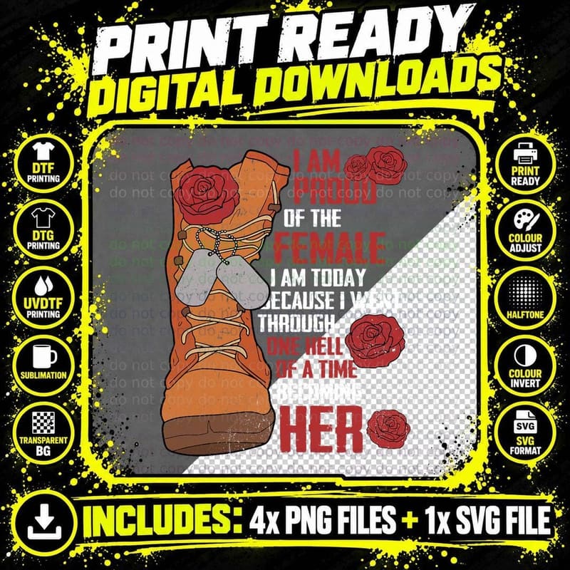 Patriotic Veteran Women Army Retired Retirement Military Png SVG Digital Bundle