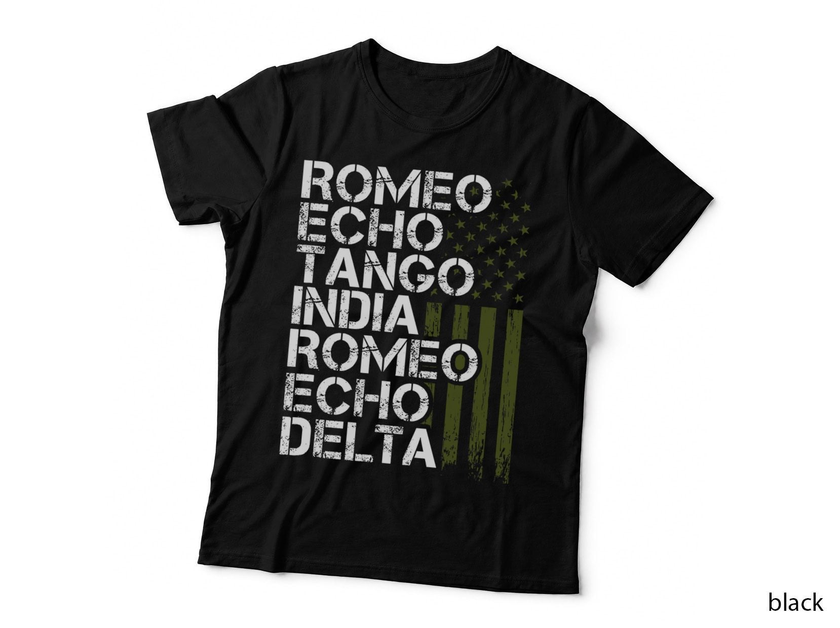 Phonetic Alphabet Military T-Shirt, Patriotic, Retired Military Apparel