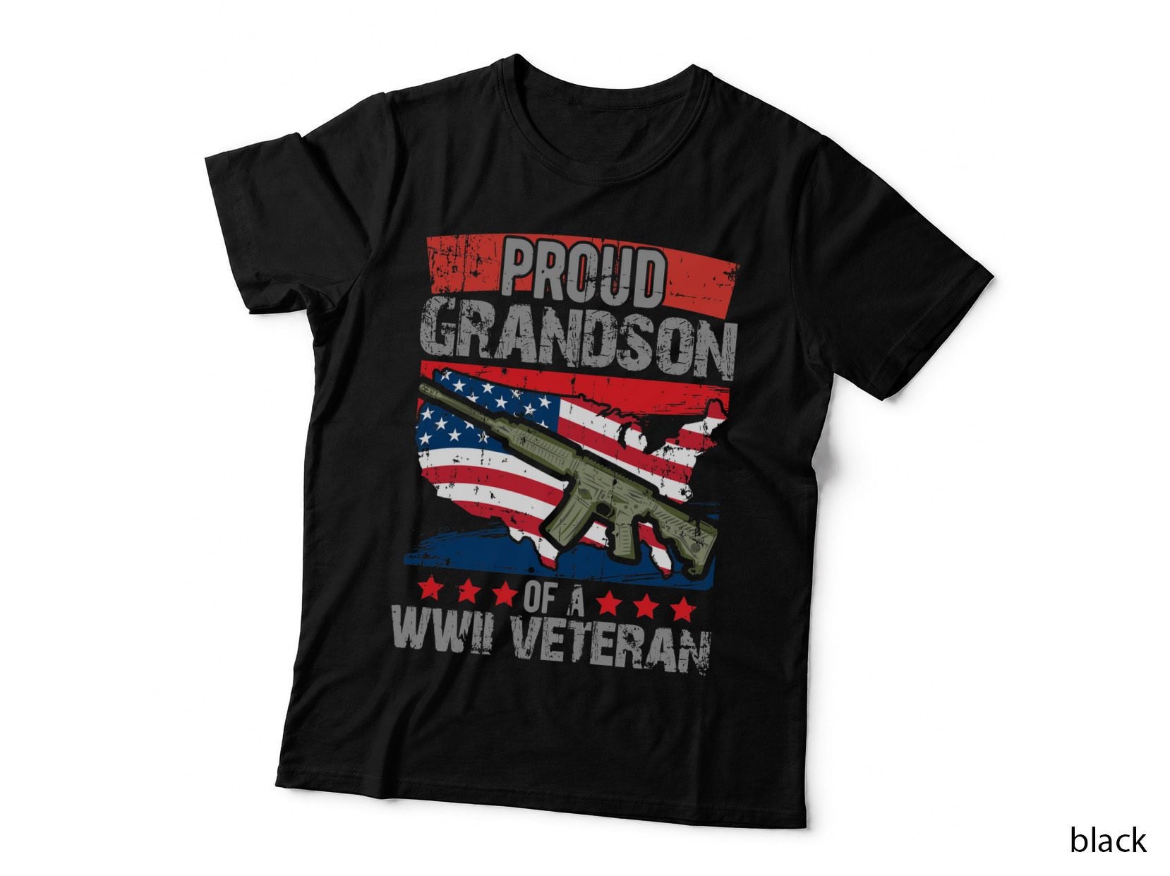 Proud Grandson of a Wwii Veteran Patriotic T-Shirt