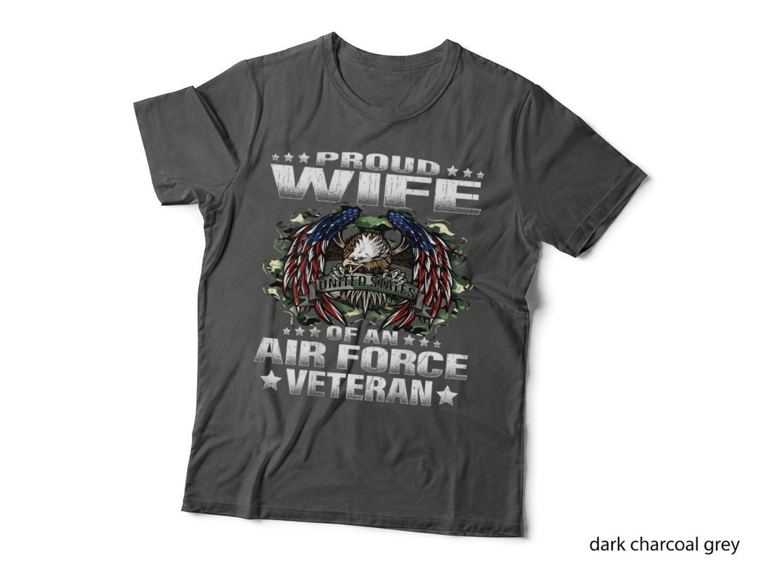 Proud Wife of an Air Force Veteran Military Vet's Spouse T-Shirt