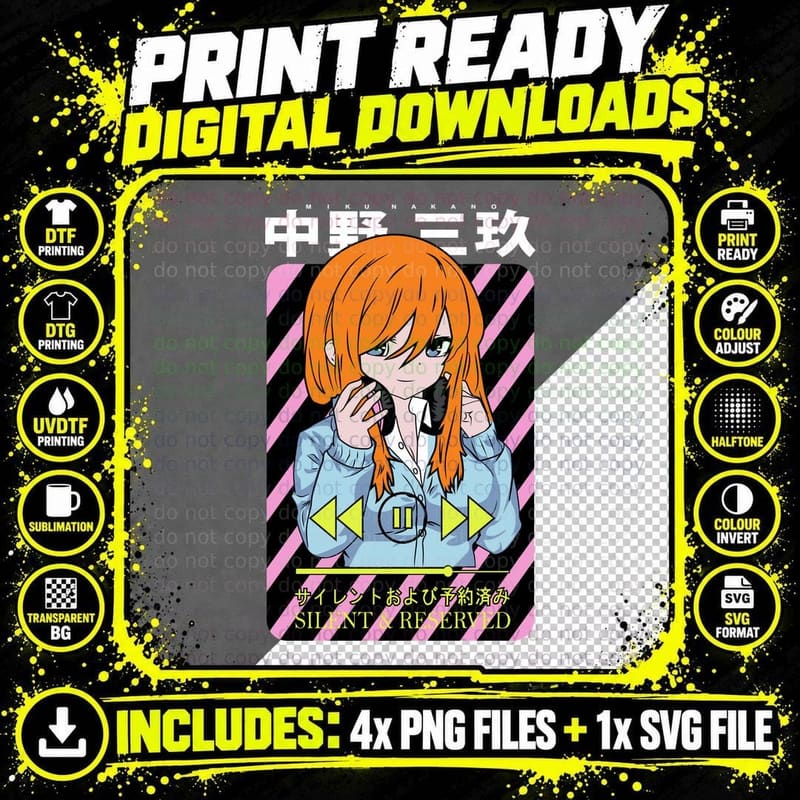 Random Silent Rreb Err Orange Yellow Hair Military Png SVG Digital Bundle