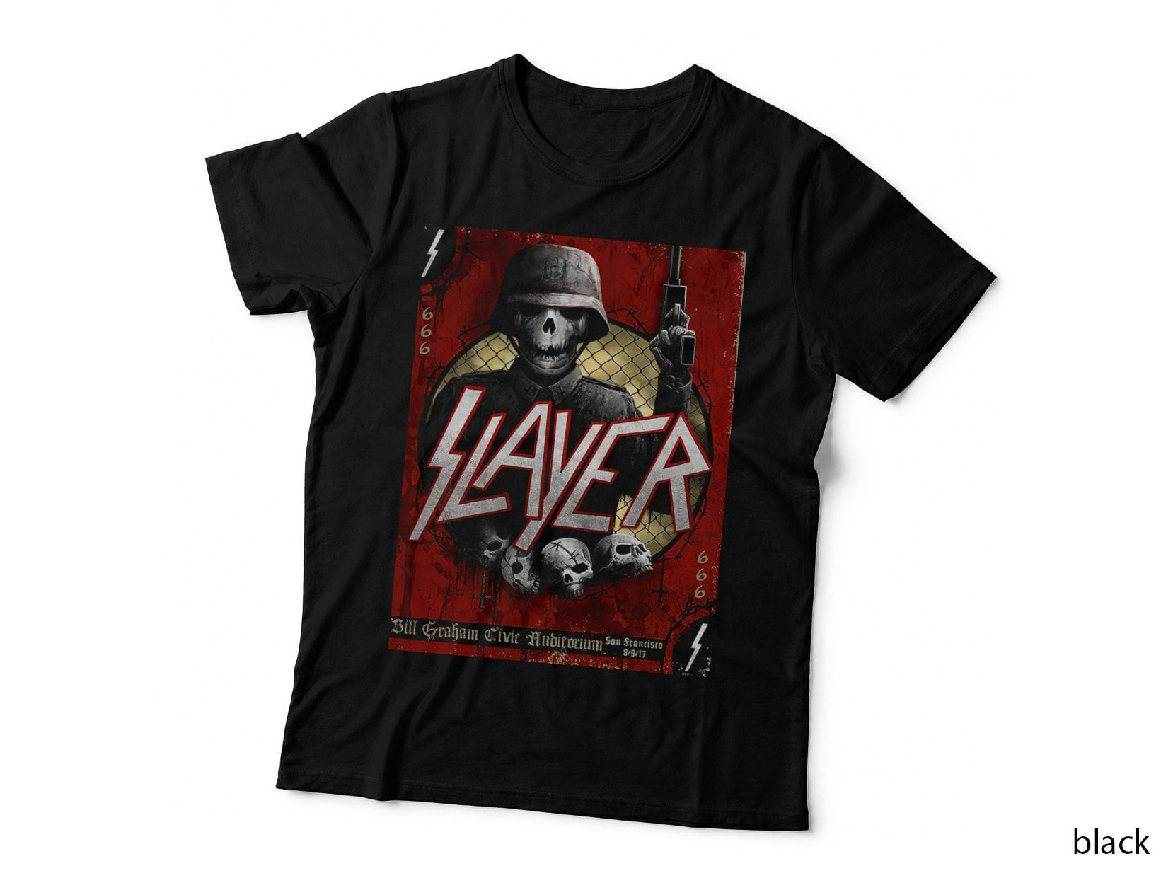 Slayer Armored Skull Nazi Military T-Shirt