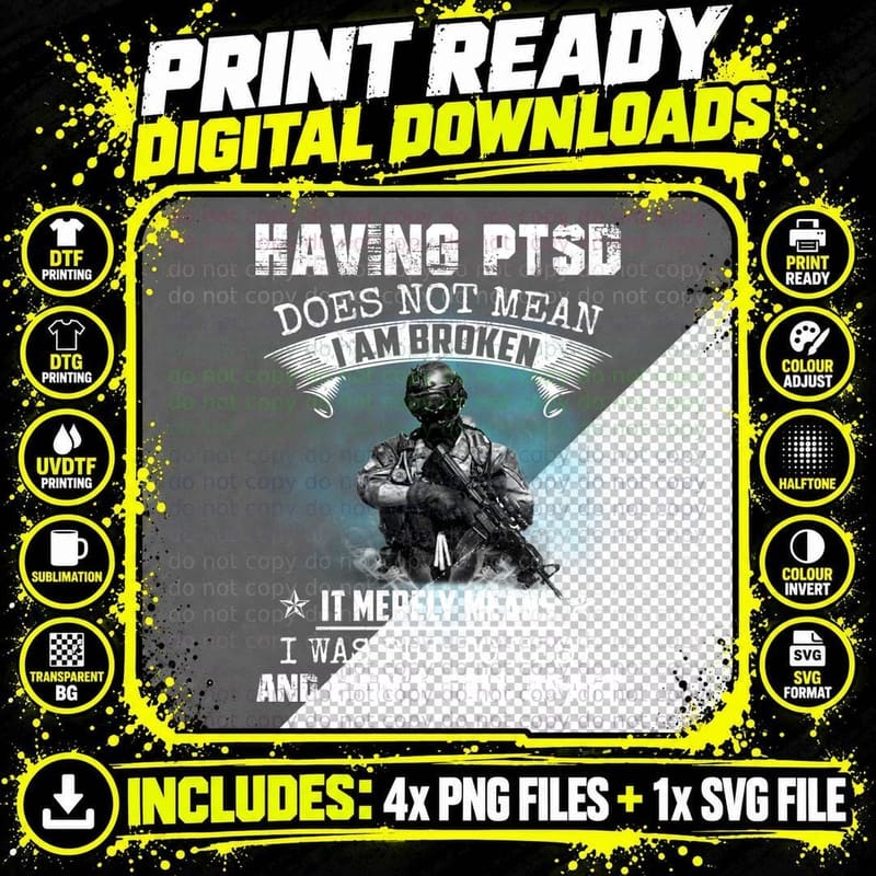 Special Forces Soldier T-Shirt, Military Style Png SVG Digital Bundle