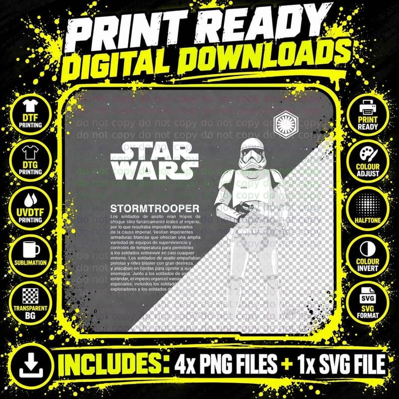 Stormtrooper Spanish Character Soldier T-Shirt Png SVG Digital Bundle