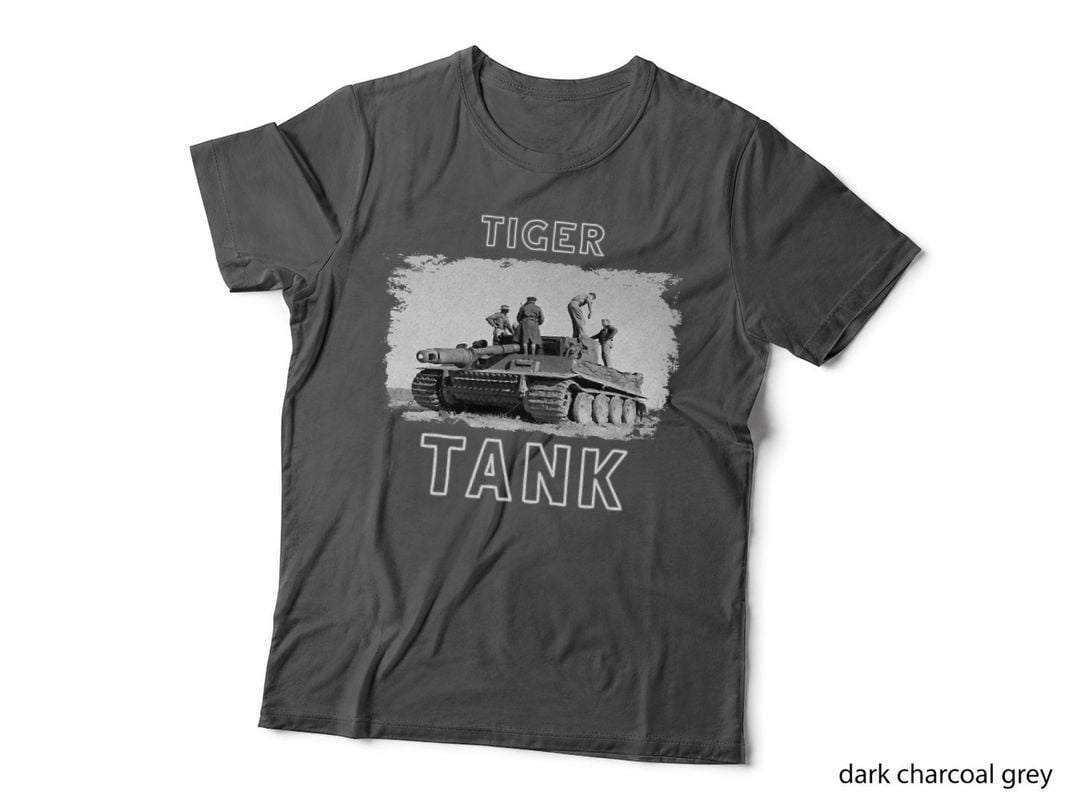 Tiger Tank T-Shirt, Historical Ww2 German Panzer, Military History Fan T-Shirt