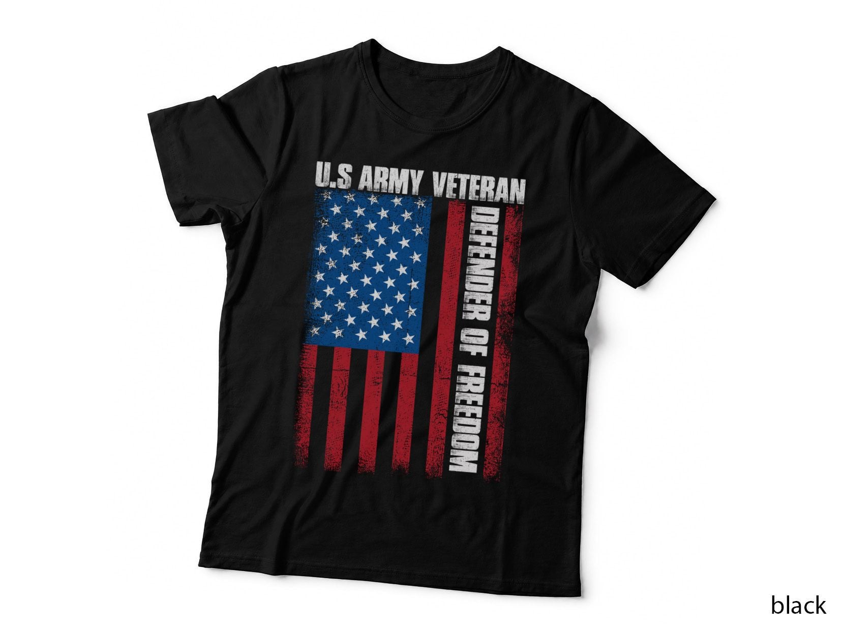 U.s. Army Veteran Defender of Freedom Patriotic T-Shirt