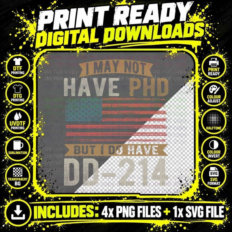 US Veteran, DD-214, Funny Army, Vietnam Veteran T-Shirt Png SVG Digital Bundle