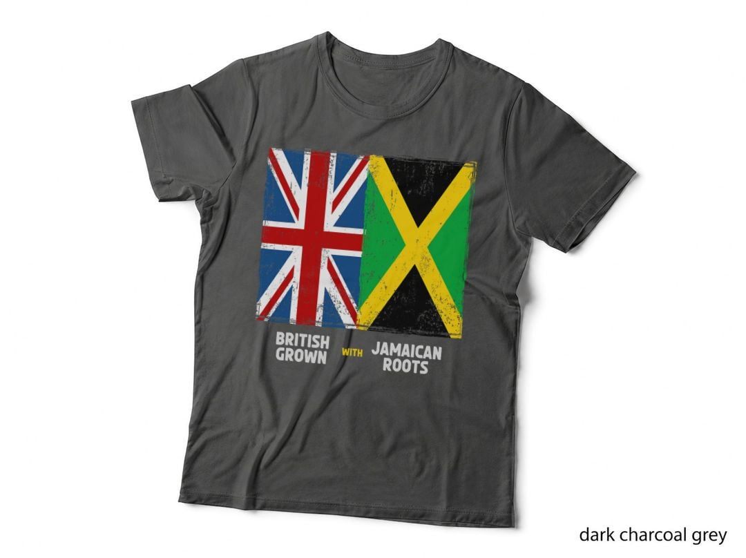Union Jack with Jamaican Flag Design & British Caribbean T-Shirt