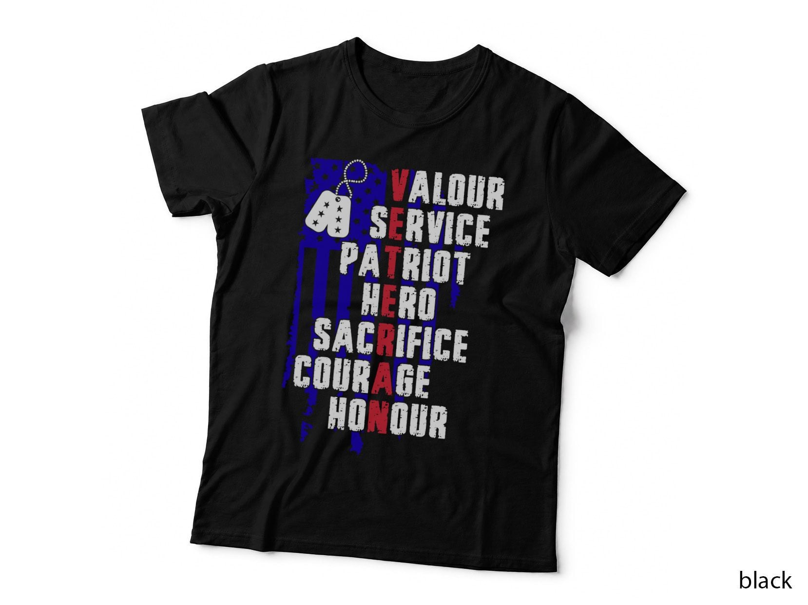 Valour Service Patriot Hero Sacrifice Courage Honour Patriotic T-Shirt