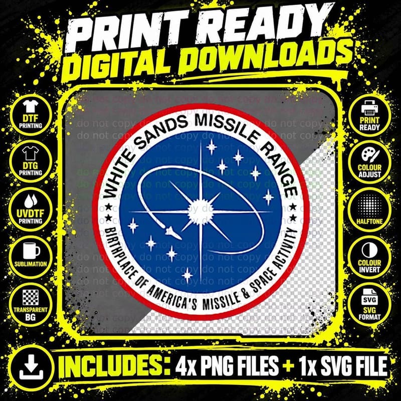 White Sands Missile Range WSMR Military Veteran T-Shirt Png SVG Digital Bundle
